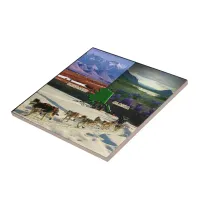 Fairbanks, Alaska Collage Ceramic Tile