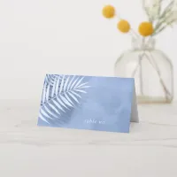 Lush Palm Leaf Wedding Table No. Blue ID956 Place Card