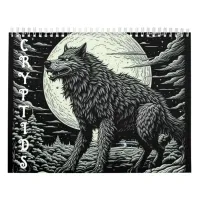 Cryptids Bigfoot, Chupacabra, Mothman, Yeti Calendar