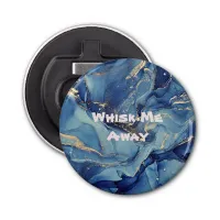 Whisk me away Blue Marble Monogrammed | Bottle Opener