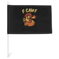 F-Caw-F-Chicken Classic Minimal Clean Car Flag
