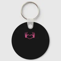 Skeleton Heart Hands Classic Keychain