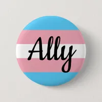 Trans Flag Ally Button