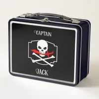 Personalized Jolly Roger (Cutlass)  Metal Lunch Box