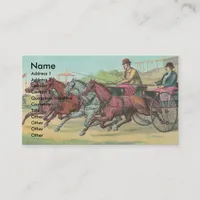 Vintage Harness Racing Business Card