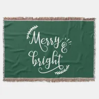 merry and bright Holiday Throw Blanket