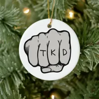 Martial Arts TKD Fist Ceramic Ornament