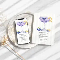 Blueberry Martini Hamptons Bachelorette Weekend Invitation