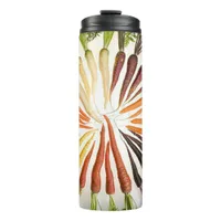Carrot Vegetables Colorful Rainbow Pattern Garden Thermal Tumbler