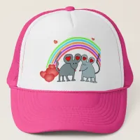 Mice in Love Valentines Trucker Hat