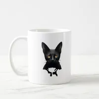 Florals Whimsigoth Gothic Style Kitty And Poppies  Coffee Mug