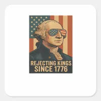 Rejecting Kings Since 1776 Classic Vintage Graphic Square Sticker