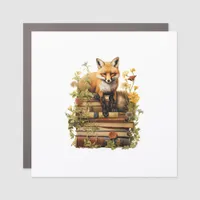 Cottagecore Aesthetic With Book Cute Goblincore Cr Car Magnet
