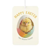 Happy Easter Chick Hatching Colorful Egg Cute Air Freshener