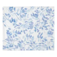 Modern Blue and White Coastal Leaf Duvet Cover