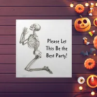 Praying Skeleton Halloween Napkin