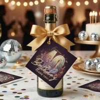 Glam Disco Ball Party 40th Birthday Thank You Favor Tags