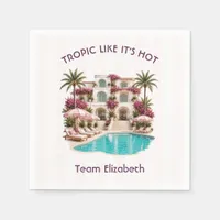 Tropic Like It's Hot Pool Party Bachelorette Napkins