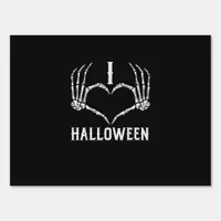 Halloween Skeleton Hands Heart Cute Women Girls Ki Sign