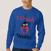 Valentine's I Crush Hearts cute spider | Sweatshirt