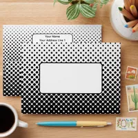 Modern Black White Halftone Gradient Dotted Envelope