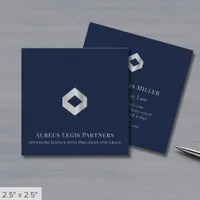 Simple Luxury Logo Square Business Card