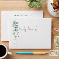 Eucalyptus Return Address Wedding Envelope
