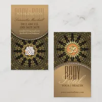 Arabesque Mandala Gold OM New Age Business Card