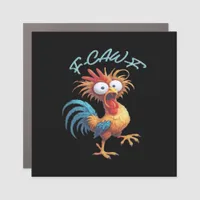 F Caw F Funny Chicken Humor Retro Style Car Magnet