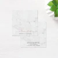 Blush Marble Earrings Jewelry Display Card