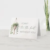 "Tie the Knot" Greenery Bridesmaid Proposal Card