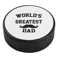 Worlds greatest dad hockey puck