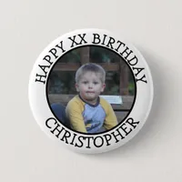 Personalized Happy Birthday Name and Age   Button