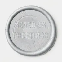 Season's Greetings Custom Silver Wax Seal Sticker