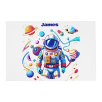 Colorful Astronaut and Univers in Bold Colors Placemat