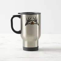 Spooky Heart Hands Dark Gothic Tone Travel Mug