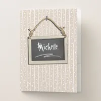 Hanging Chalkboard Beige ID397 Pocket Folder