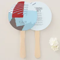 Color Block Wedding Party Winter ID740 Hand Fan