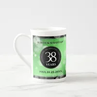 Elegant 38th Emerald Wedding Anniversary Bone China Mug