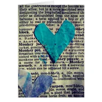 Words and Hearts Abstract Collage, All Occasion