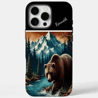 Mountain Grizzly Bear Fishing At Dusk  iPhone 16 Pro Max Case