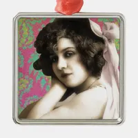 Vintage Woman Metal Ornament