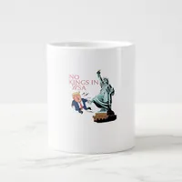 No Kings In USA Statue Of Kicking Out Fump Classic Giant Coffee Mug