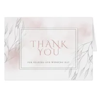 Coral Rose Watercolor and Grey Willow Branch Cards