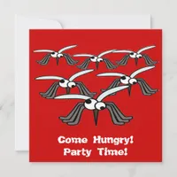 Come Hungry! Party Time! Invitation