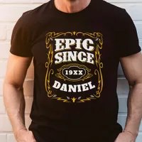 Epic Since Birth Personalized Year And Name Tri-Blend Shirt