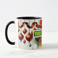 Christmas Bulbs Ornaments Coffee Mug
