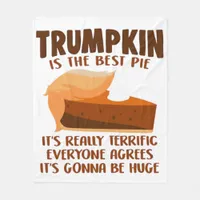 Trumpkin Pie Funny Thanksgiving Party Holiday Fleece Blanket