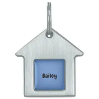 Custom Personalized Name Photo Artwork Pet House P Pet ID Tag