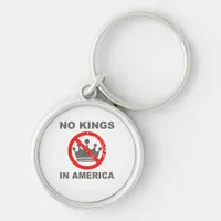 No Kings In America Patriotic Casual Keychain